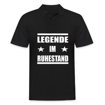 Legende im Ruhestand - Männer Poloshirt - Schwarz - Vorne - Kai (181cm)