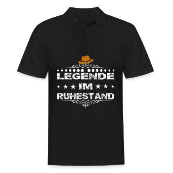 Rentner Legende im Ruhestand Hut - Männer Poloshirt - Schwarz - Vorne - Kai (181cm)