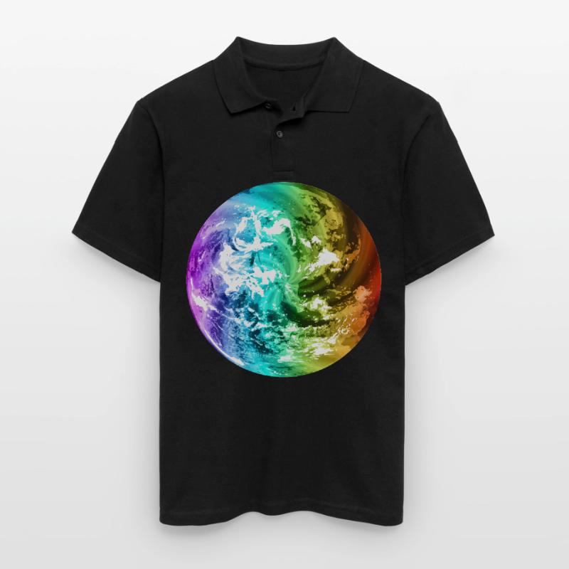 Globe terrestre coloré globe terrestre globe terrestre coloré Polo Homme