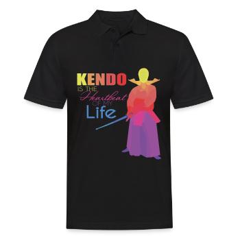 Kendo - Men's Polo Shirt - black - Front - Kai (181cm)