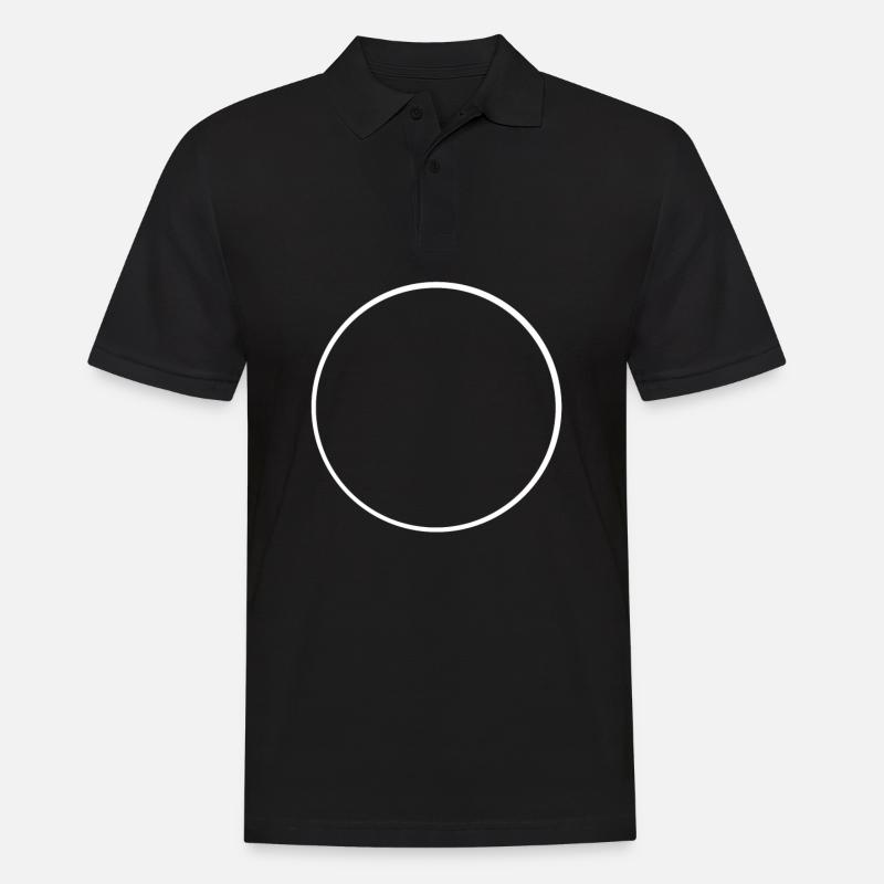 White circle frame - Men's Polo Shirt - black