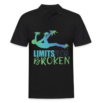 Bouldern - Männer Poloshirt - Schwarz - Vorne - Kai (181cm)