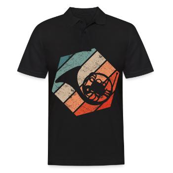 French Horn Hornist - Männer Poloshirt - Schwarz - Vorne - Kai (181cm)