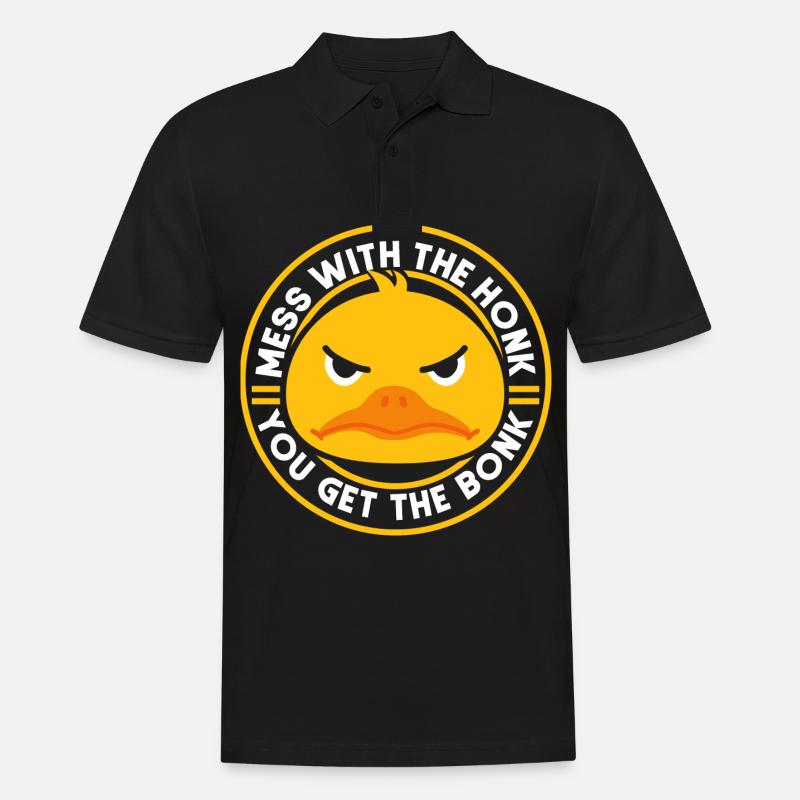 Ente - Männer Poloshirt - Schwarz
