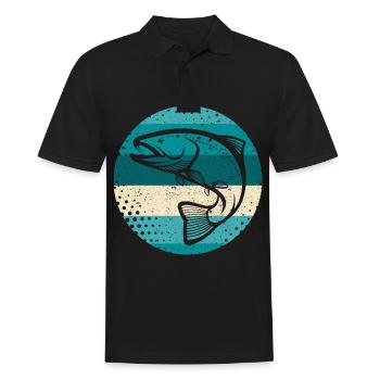 Pêche pêche pêche à la truite pêche - Polo Homme - noir - Devant - Kai (181cm)