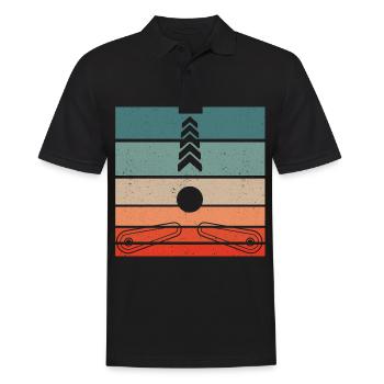 Retro Pinball Flipper Vintage Arcade Gaming - Men's Polo Shirt - black - Front - Kai (181cm)