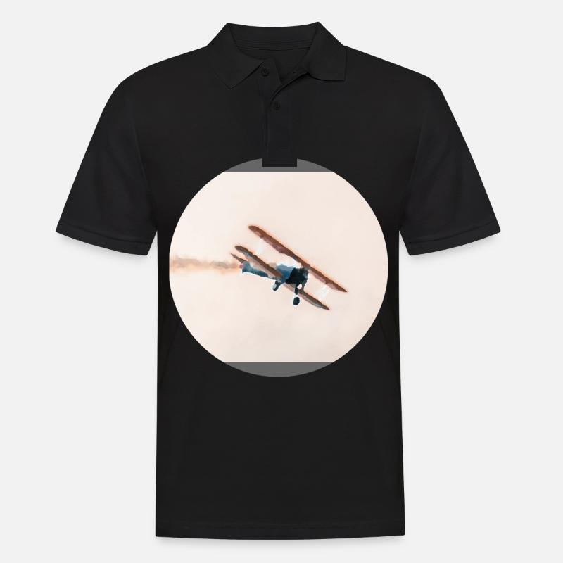 Doppeldecker - Männer Poloshirt - Schwarz