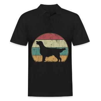 Retriever Retro Vintage à revêtement plat - Polo Homme - noir - Devant - Kai (181cm)