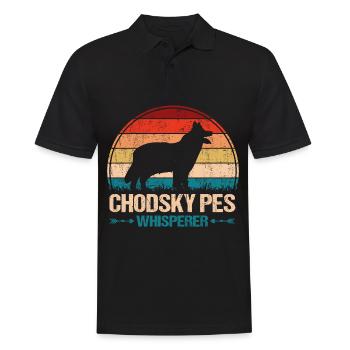 Chodsky Pes Bohemian Shepherd Whisperer - Men's Polo Shirt - black - Front - Kai (181cm)