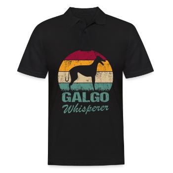 Galgo Espanol Dog Greyhound Whisperer - Men's Polo Shirt - black - Front - Kai (181cm)