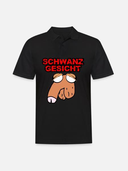 Schwanz Gesicht - Männer Poloshirt - Schwarz