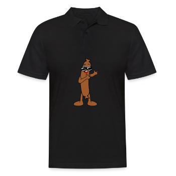 Cool sausage with sunglasses gift - Men's Polo Shirt - black - Front - Kai (181cm)
