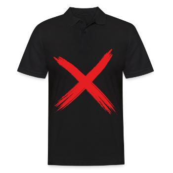 Ein klares Nein! - Männer Poloshirt - Schwarz - Vorne - Kai (181cm)