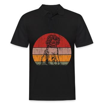 Lagotto Romagnolo Vintage Retro - Men's Polo Shirt - black - Front - Kai (181cm)