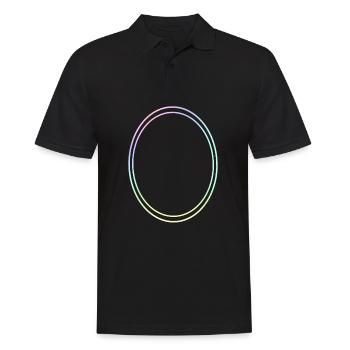 Oval circle in bright colors decoration - Men's Polo Shirt - black - Front - Kai (181cm)