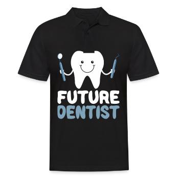 Futur emploi Dentiste Junior Dentiste Bébé Garçon - Polo Homme - noir - Devant - Kai (181cm)
