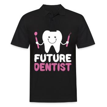 Futur Dentiste Junior Dentiste Baby Girl - Polo Homme - noir - Devant - Kai (181cm)