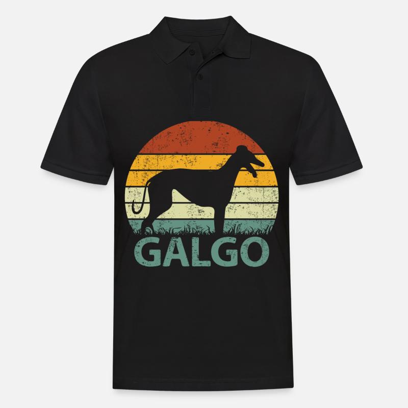 Galgo Espanol Spanien Windhund Hund Vintage - Männer Poloshirt - Schwarz
