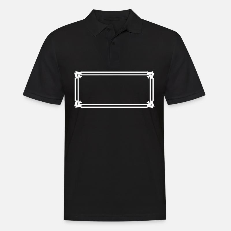 Rectangular frame with ornaments - Men's Polo Shirt - black