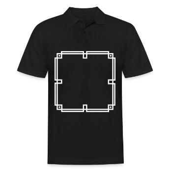 Oriental Frame Lines Line Décoration - Polo Homme - noir - Devant - Kai (181cm)