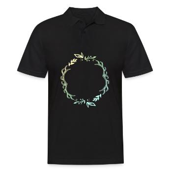 Cadre pour chasseurs avec ligne de décoration florale - Polo Homme - noir - Devant - Kai (181cm)