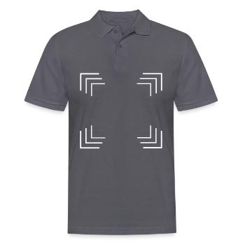 Cadre d’angle en blanc - Polo Homme - charbon - Devant - Nico (186cm)