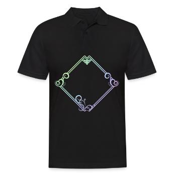 Cadres ornementaux colorés - Polo Homme - noir - Devant - Kai (181cm)