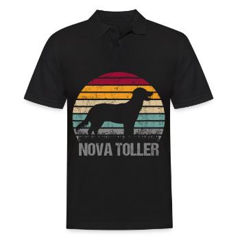 Nova Scotia Duck Tolling Great Retriever Vintage - Men's Polo Shirt - black - Front - Kai (181cm)