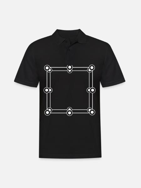 Futuristic frame with circles points - Men's Polo Shirt - black