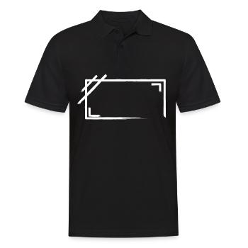 Traits de cadre rectangulaire patinés - Polo Homme - noir - Devant - Kai (181cm)