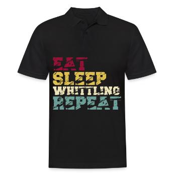 Whittling Woodcarver Wood Carving Saying - Men's Polo Shirt - black - Front - Kai (181cm)