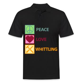Whittling Woodcarver Wood Carving Saying - Men's Polo Shirt - black - Front - Kai (181cm)