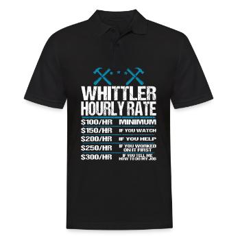 Whittling Woodcarver Wood Carving Saying - Men's Polo Shirt - black - Front - Kai (181cm)