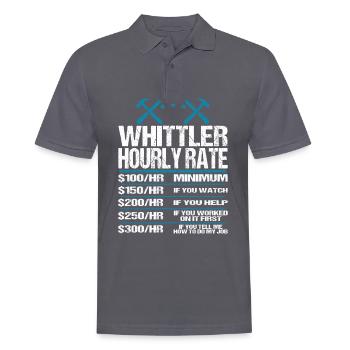 Whittling Holzschnitzer Holz Schnitzen Spruch - Männer Poloshirt - Anthrazit - Vorne - Nico (186cm)