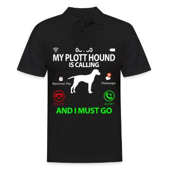 Plott Hound Plotthound Spruch Lustig Sprüche - Männer Poloshirt - Schwarz - Vorne - Kai (181cm)