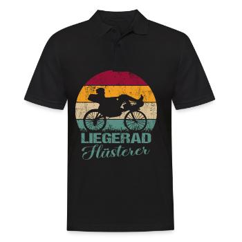 Liegefahrrad Liegerad Fahrrad Flüsterer - Männer Poloshirt - Schwarz - Vorne - Kai (181cm)