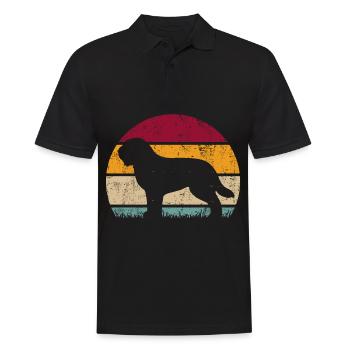 Schapendoes Chien Rétro Vintage Sunrise - Polo Homme - noir - Devant - Kai (181cm)
