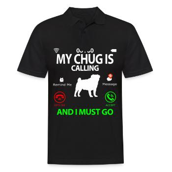 Chug dog calls Funny saying Funny sayings Funny - Men's Polo Shirt - black - Front - Kai (181cm)