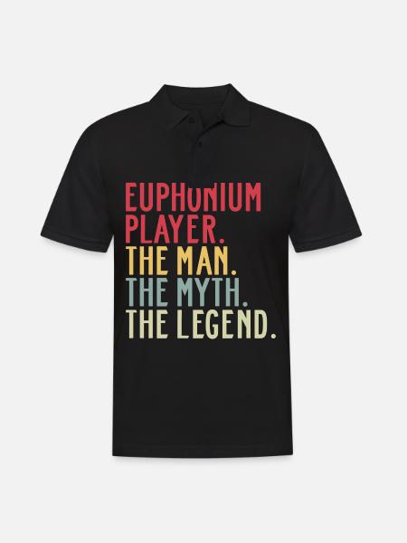 Euphonium Euphonist Dad Proverbs Funny - Men's Polo Shirt - black