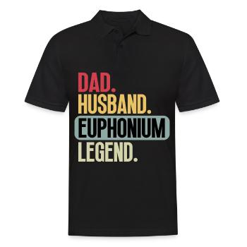 Euphonium Euphoniste Papa Proverbes Drôle - Polo Homme - noir - Devant - Kai (181cm)