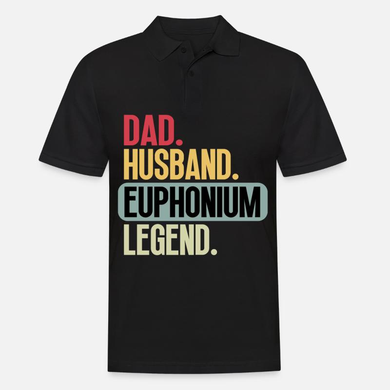 Euphonium Euphonist Dad Proverbs Funny - Men's Polo Shirt - black