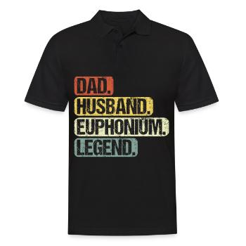 Euphonium Euphonist Dad Spruch Sprüche Lustige - Männer Poloshirt - Schwarz - Vorne - Kai (181cm)