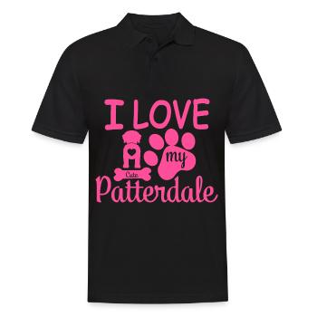 Patterdale Terrier Maman Maman Maîtresse J’aime mon - Polo Homme - noir - Devant - Kai (181cm)