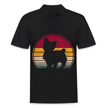 Yorkiepoo Yorkie poo Hund für Sie Vintage Retro - Männer Poloshirt - Schwarz - Vorne - Kai (181cm)