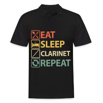 Clarinettiste Clarinettes Dictons Humour drôle - Polo Homme - noir - Devant - Kai (181cm)