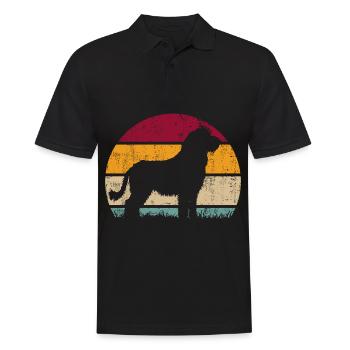 Komondor Hongrois Vintage Rétro - Polo Homme - noir - Devant - Kai (181cm)