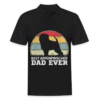 Affenpinscher Papa Maître Chien Papa Papa Papa Vintage - Polo Homme - noir - Devant - Kai (181cm)