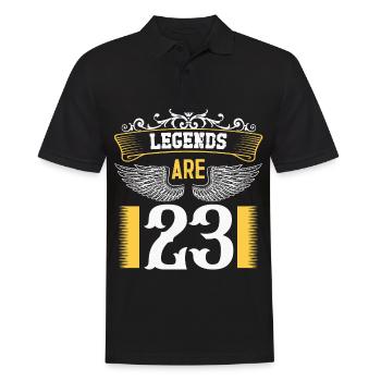 Legends are 23 years old, birthday 23 - Men's Polo Shirt - black - Front - Kai (181cm)