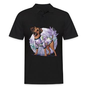 Chien lion à crête dorsale rhodésienne dans le style de dessin animé - Polo Homme - noir - Devant - Kai (181cm)