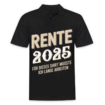Pension 2025 For this shirt I had to pay for a long time - Men's Polo Shirt - black - Front - Kai (181cm)